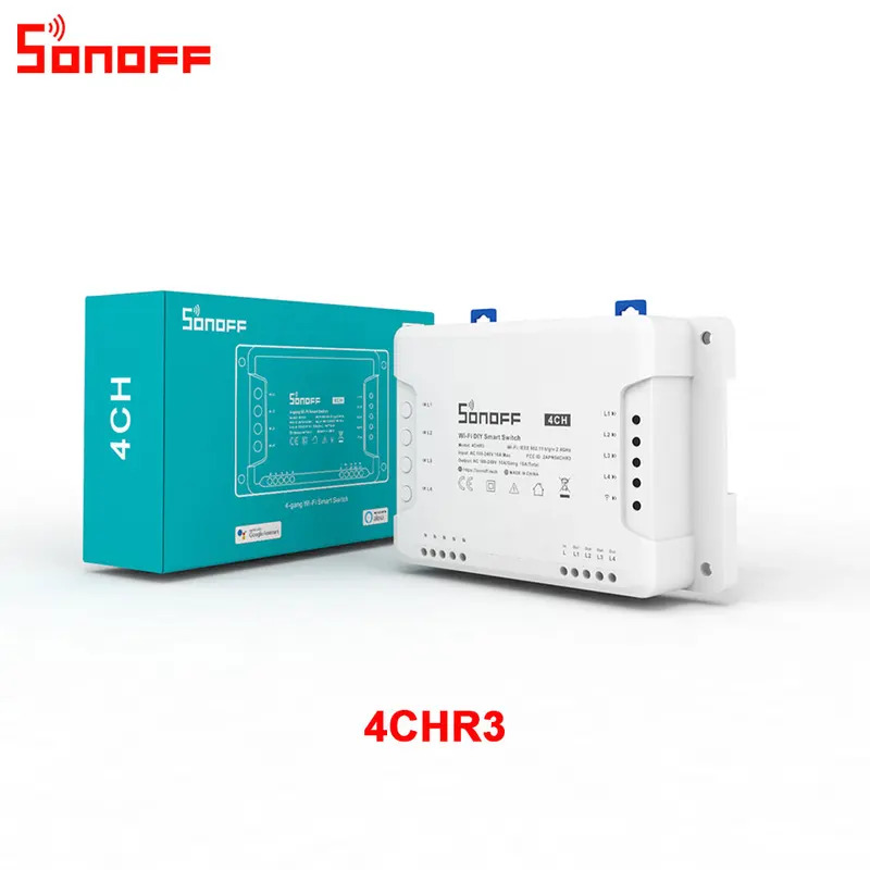 Sonoff - مفتاح واي فاي ذكي Sonoff 4CHR3